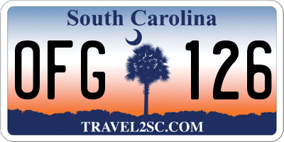 SC license plate OFG126
