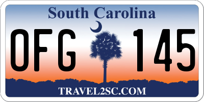SC license plate OFG145
