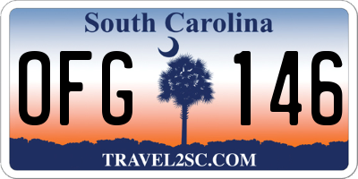 SC license plate OFG146