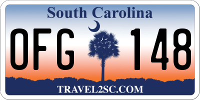 SC license plate OFG148
