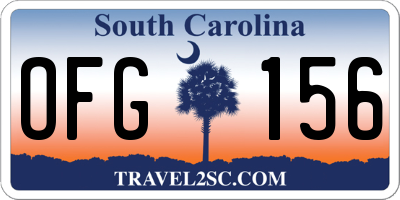SC license plate OFG156