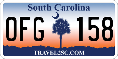 SC license plate OFG158