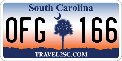 SC license plate OFG166