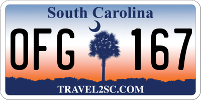 SC license plate OFG167