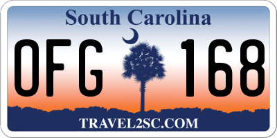 SC license plate OFG168