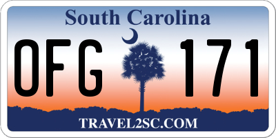 SC license plate OFG171