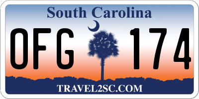 SC license plate OFG174