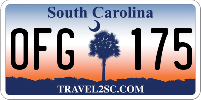 SC license plate OFG175