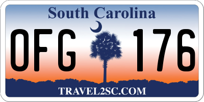 SC license plate OFG176