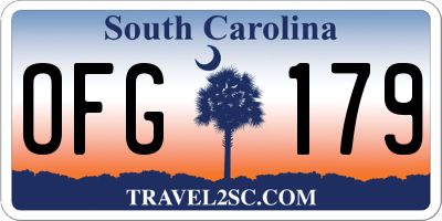 SC license plate OFG179