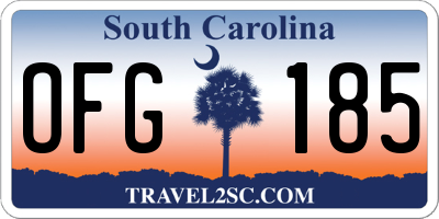 SC license plate OFG185