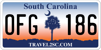 SC license plate OFG186