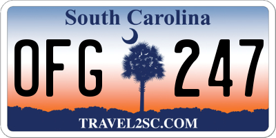 SC license plate OFG247