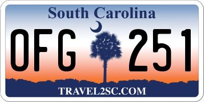 SC license plate OFG251