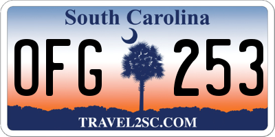 SC license plate OFG253