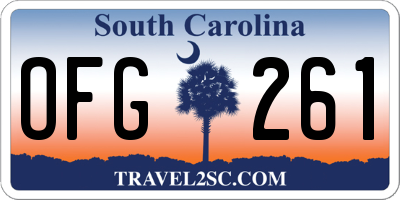 SC license plate OFG261