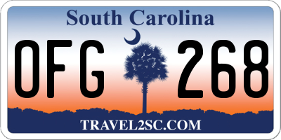 SC license plate OFG268