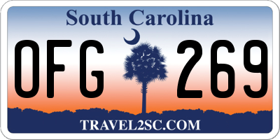 SC license plate OFG269
