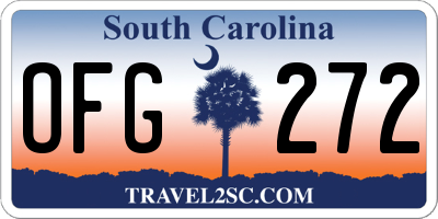 SC license plate OFG272