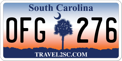SC license plate OFG276