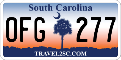 SC license plate OFG277