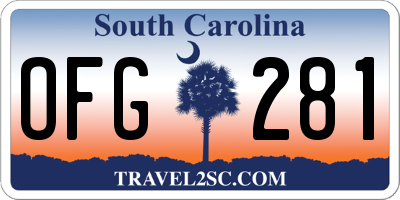 SC license plate OFG281