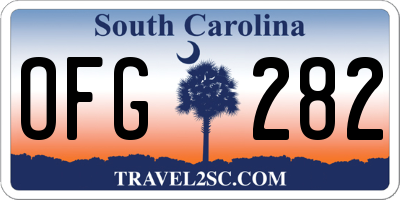 SC license plate OFG282