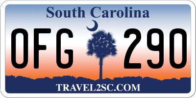 SC license plate OFG290