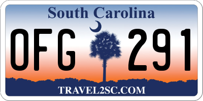 SC license plate OFG291