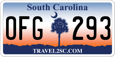 SC license plate OFG293