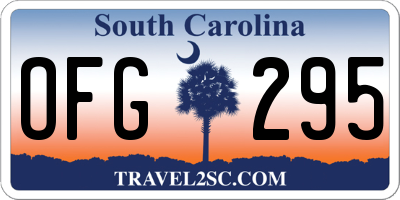 SC license plate OFG295