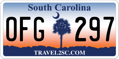 SC license plate OFG297