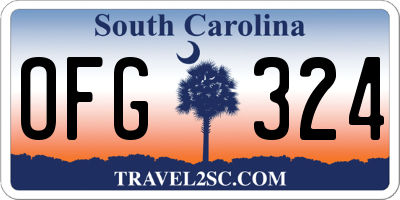 SC license plate OFG324