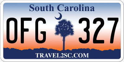 SC license plate OFG327