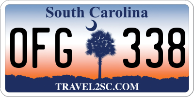 SC license plate OFG338