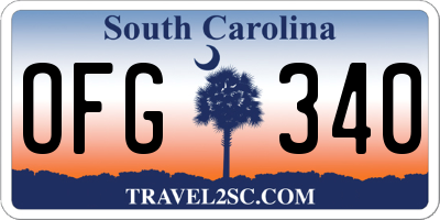 SC license plate OFG340
