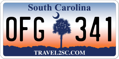 SC license plate OFG341