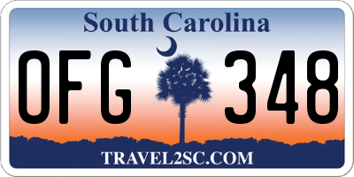 SC license plate OFG348