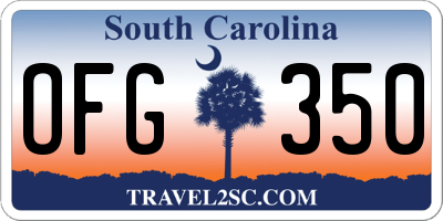 SC license plate OFG350