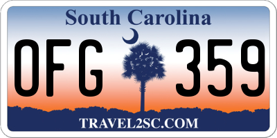 SC license plate OFG359