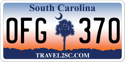 SC license plate OFG370