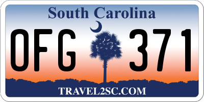 SC license plate OFG371