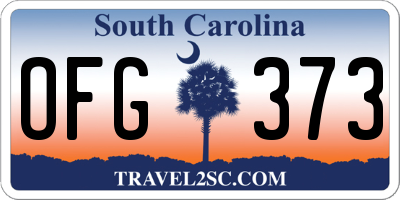 SC license plate OFG373