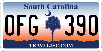 SC license plate OFG390