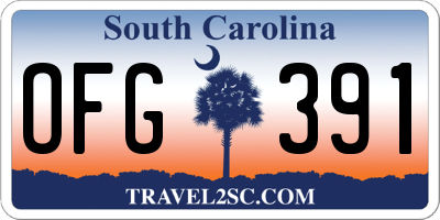 SC license plate OFG391