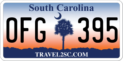 SC license plate OFG395