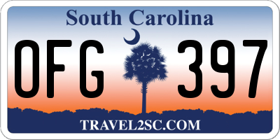SC license plate OFG397