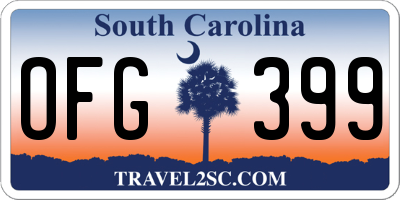 SC license plate OFG399