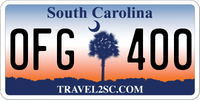 SC license plate OFG400