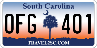 SC license plate OFG401